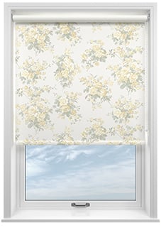 Shabby Chic by Rachel Ashwell Rose Chintz (Blackout), Yellow - Roller Blind